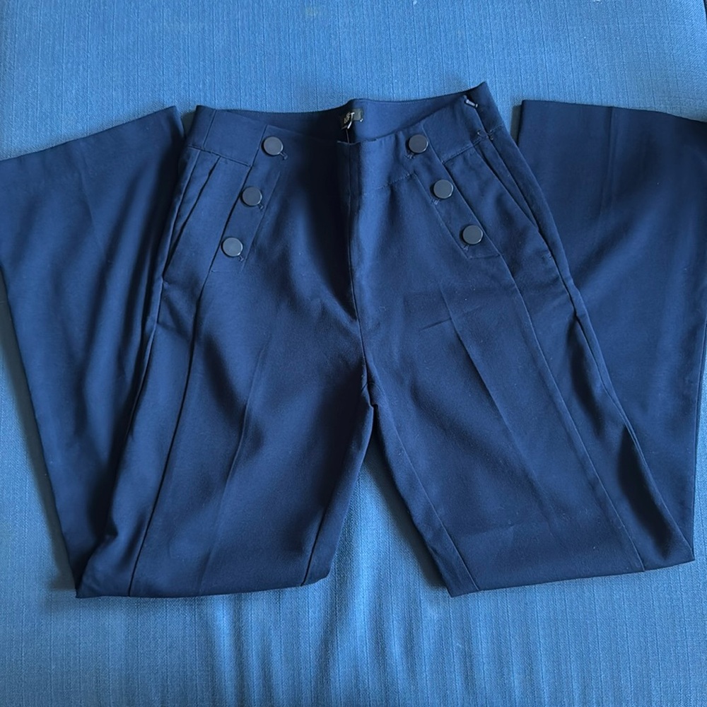 LOFT Navy Blue Flare Pants